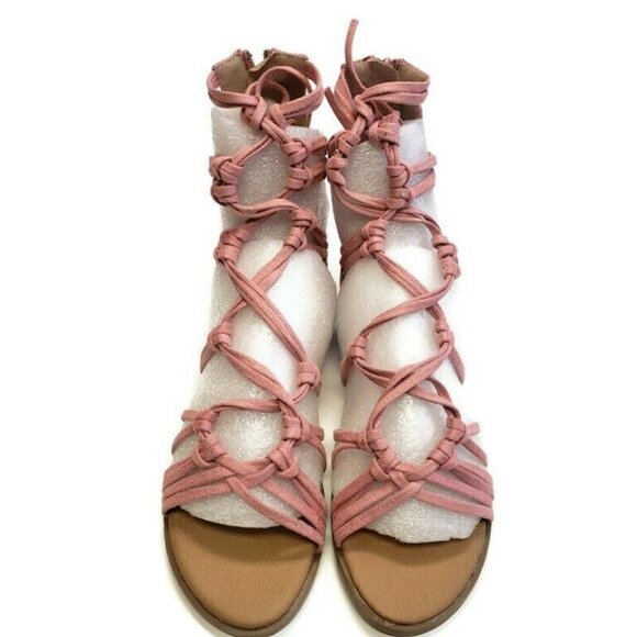 Dream Pairs By Toetos Womens RAIL Open Toe Summer Flat Sandals Pink Size 8 - Picture 2 of 7